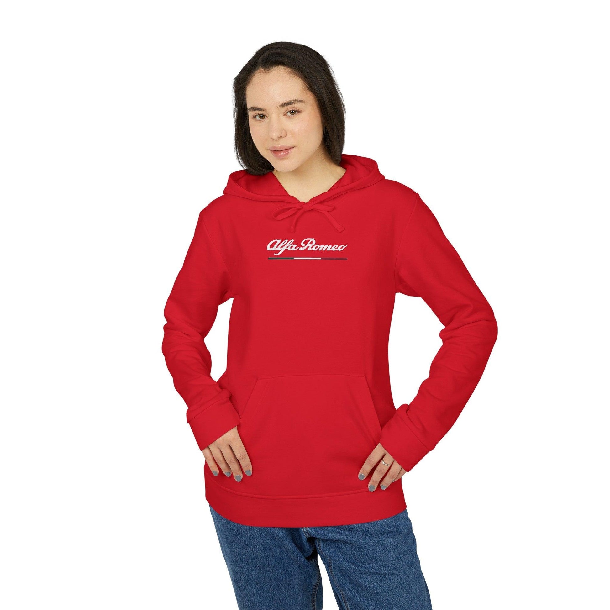 Alfa Romeo adidas® Fleece Hoodie - Unisex, 8 Colors, Perfect for Track Days - 3-Stripes Gear - AI Print Spot