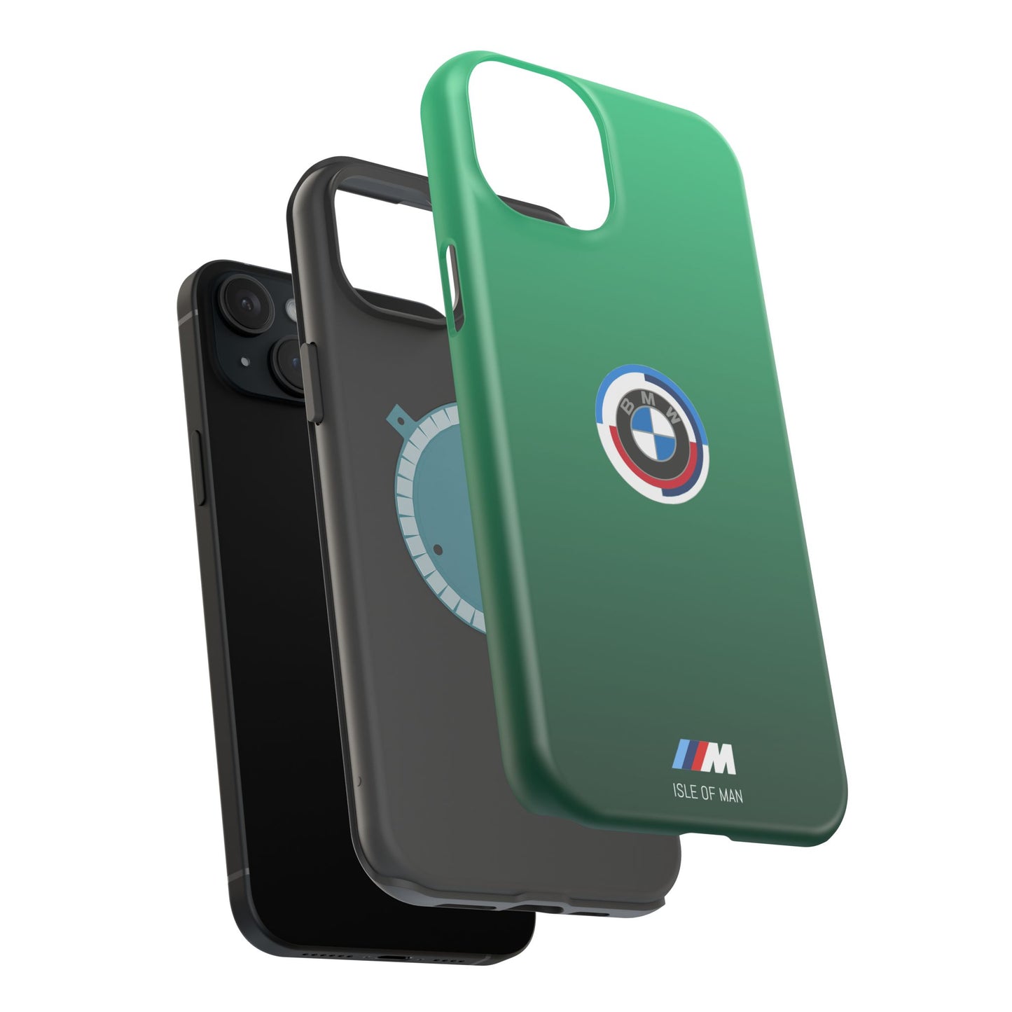 BMW G8X Isle of Man Green iPhone MagSafe Tough Case - 50 Jahre Logo and M Piping