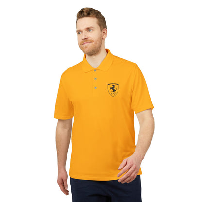 adidas Unisex Performance Polo with Ferrari Scuderia Silhouette Embroidery – Stylish & Functional - Multiple Colors