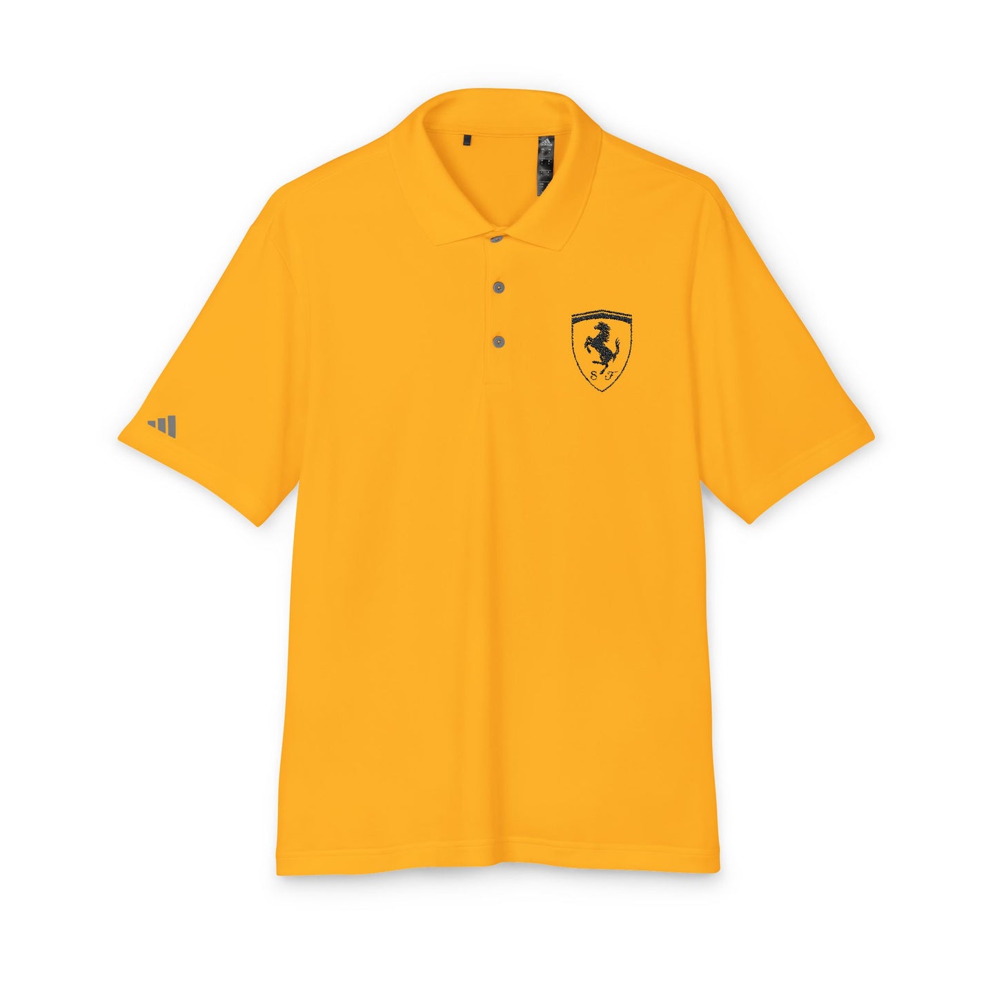 adidas Unisex Performance Polo with Ferrari Scuderia Silhouette Embroidery – Stylish & Functional - Multiple Colors