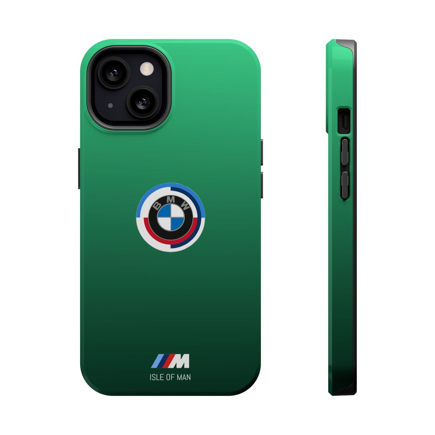 BMW G8X Isle of Man Green iPhone MagSafe Tough Case - 50 Jahre Logo and M Piping