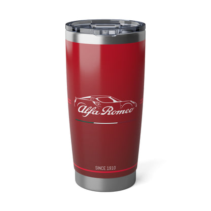 Alfa Romeo 4C Tumbler - 20oz Insulated Travel Mug, Rosso Competizione - Ideal for Racing Enthusiasts