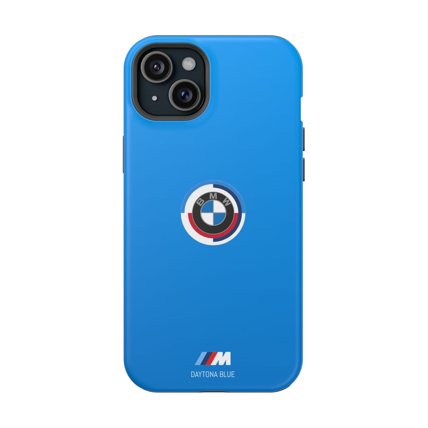 BMW G8X Daytona Blue iPhone MagSafe Tough Case - 50 Jahre Logo and M Piping