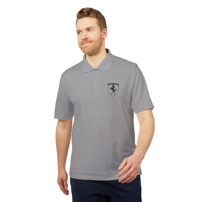 adidas Unisex Performance Polo with Ferrari Scuderia Silhouette Embroidery – Stylish & Functional - Multiple Colors