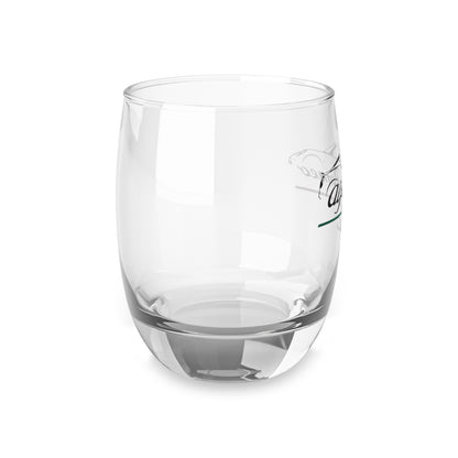 6oz Whiskey Glass with Alfa Romeo Script, 4C Coupe Silhouette & Racing Italian Flag – Timeless Barware