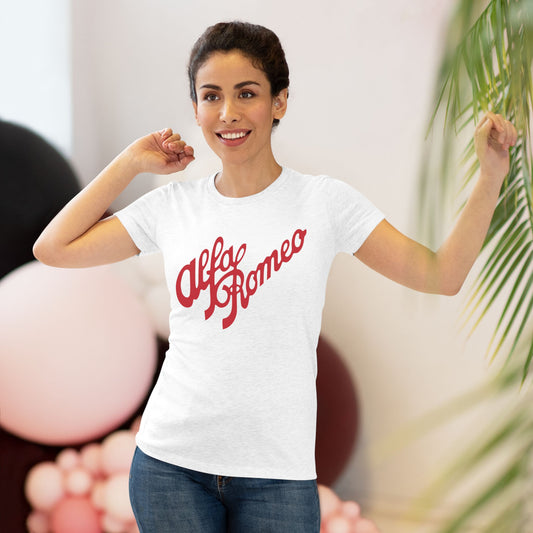 Women's Triblend Tee with Classic Alfa Romeo Script - Soft, Vintage Look in Multiple Colors