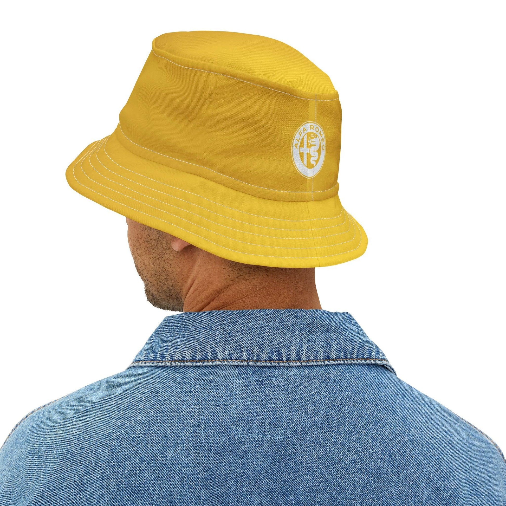 Alfa Romeo 4C Bucket Hat - Giallo Prototipo Yellow, Made in USA - AI Print Spot