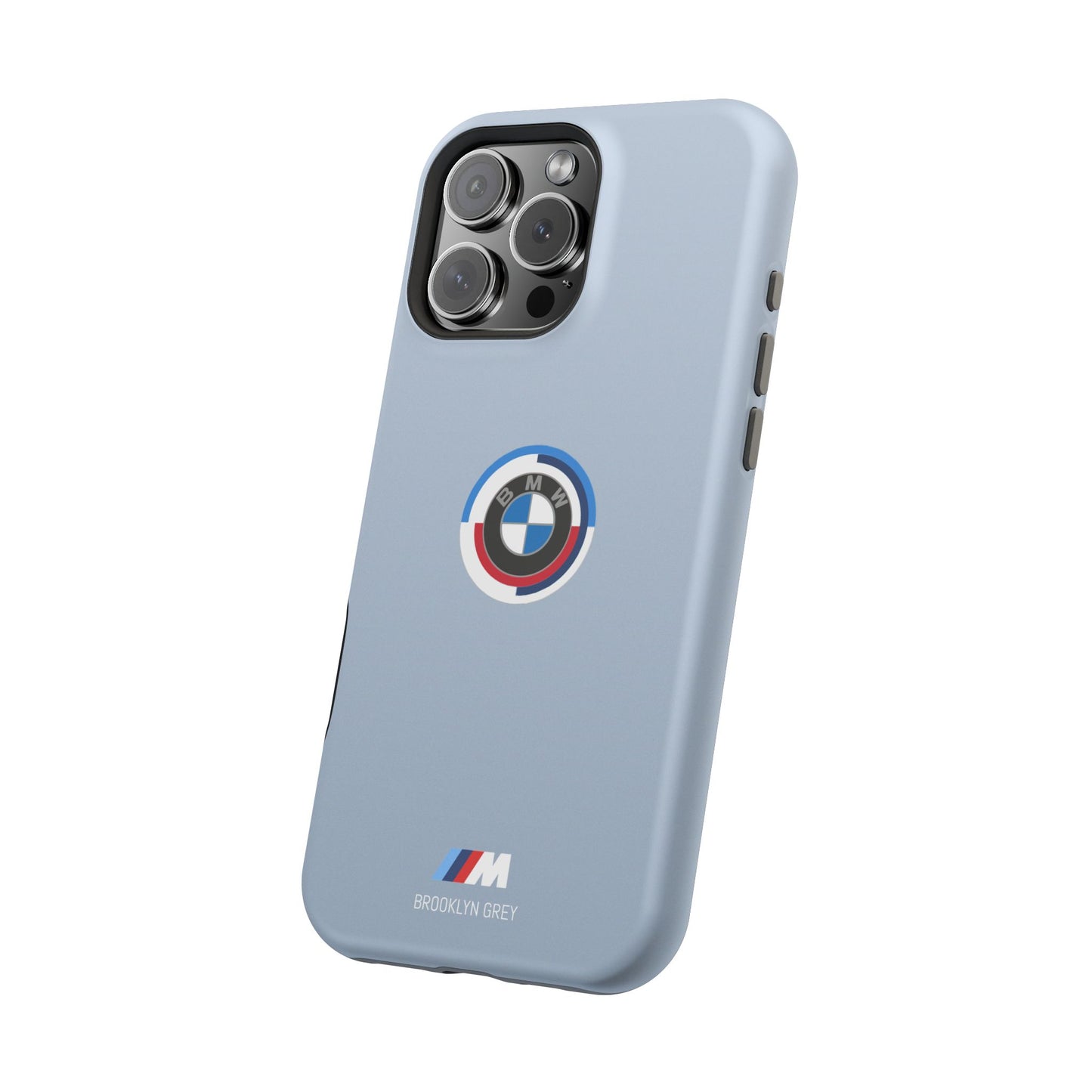 BMW G8X Brooklyn Grey iPhone MagSafe Tough Case - 50 Jahre Logo and M Piping