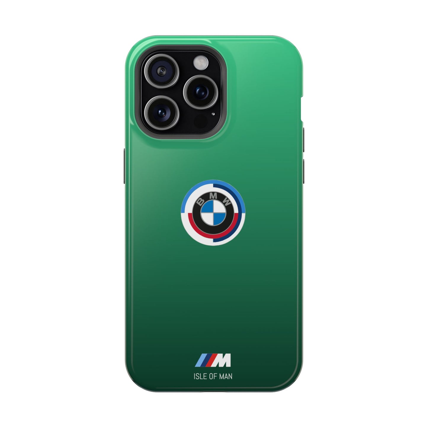 BMW G8X Isle of Man Green iPhone MagSafe Tough Case - 50 Jahre Logo and M Piping