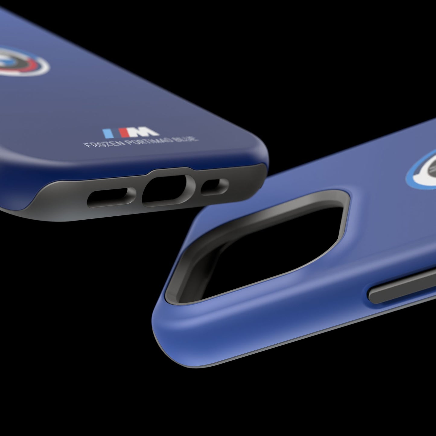 BMW G8X Frozen Portimao Blue iPhone MagSafe Tough Case - 50 Jahre Logo and M Piping