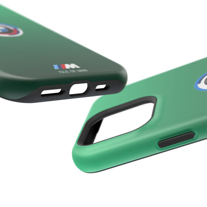 BMW G8X Isle of Man Green iPhone MagSafe Tough Case - 50 Jahre Logo and M Piping