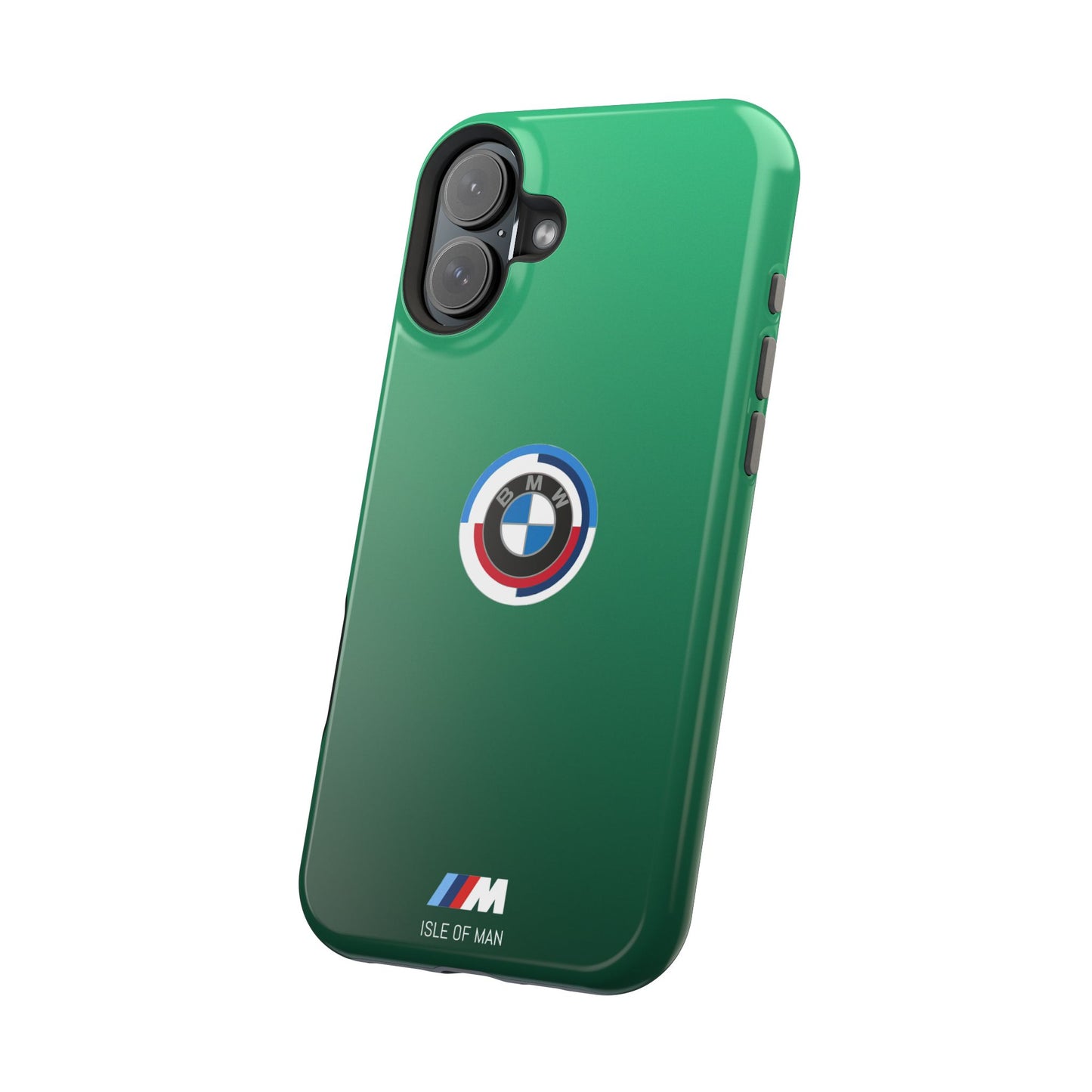 BMW G8X Isle of Man Green iPhone MagSafe Tough Case - 50 Jahre Logo and M Piping