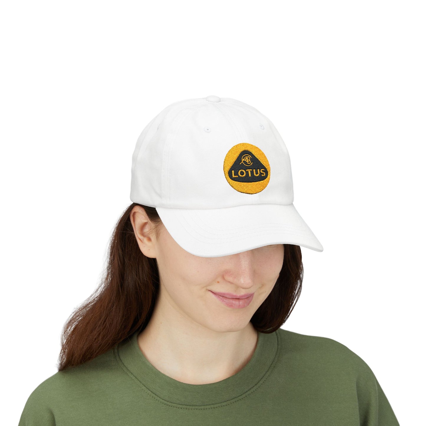 Classic Dad Cap with Lotus Logo Roundel Embroidered in 100% Cotton