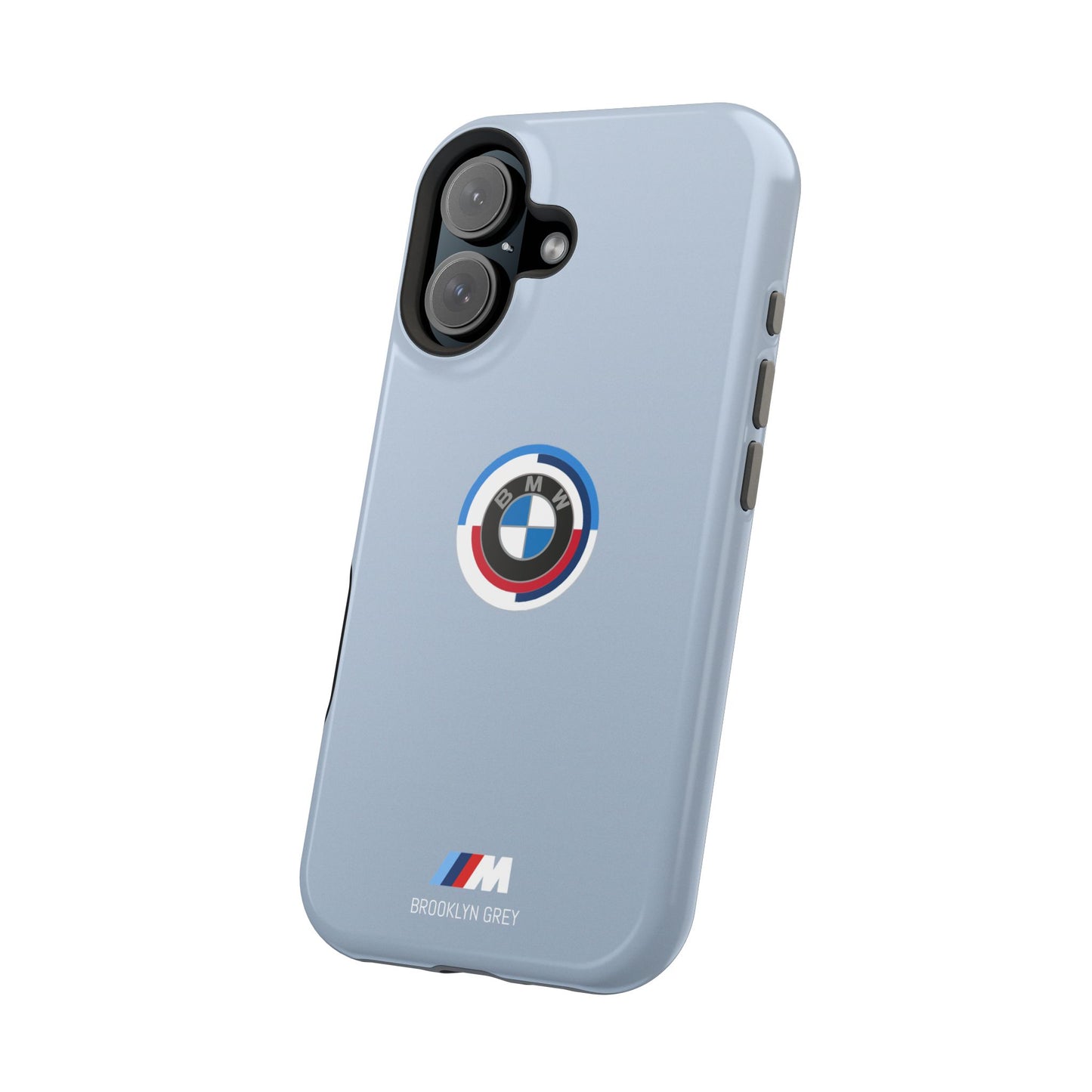 BMW G8X Brooklyn Grey iPhone MagSafe Tough Case - 50 Jahre Logo and M Piping