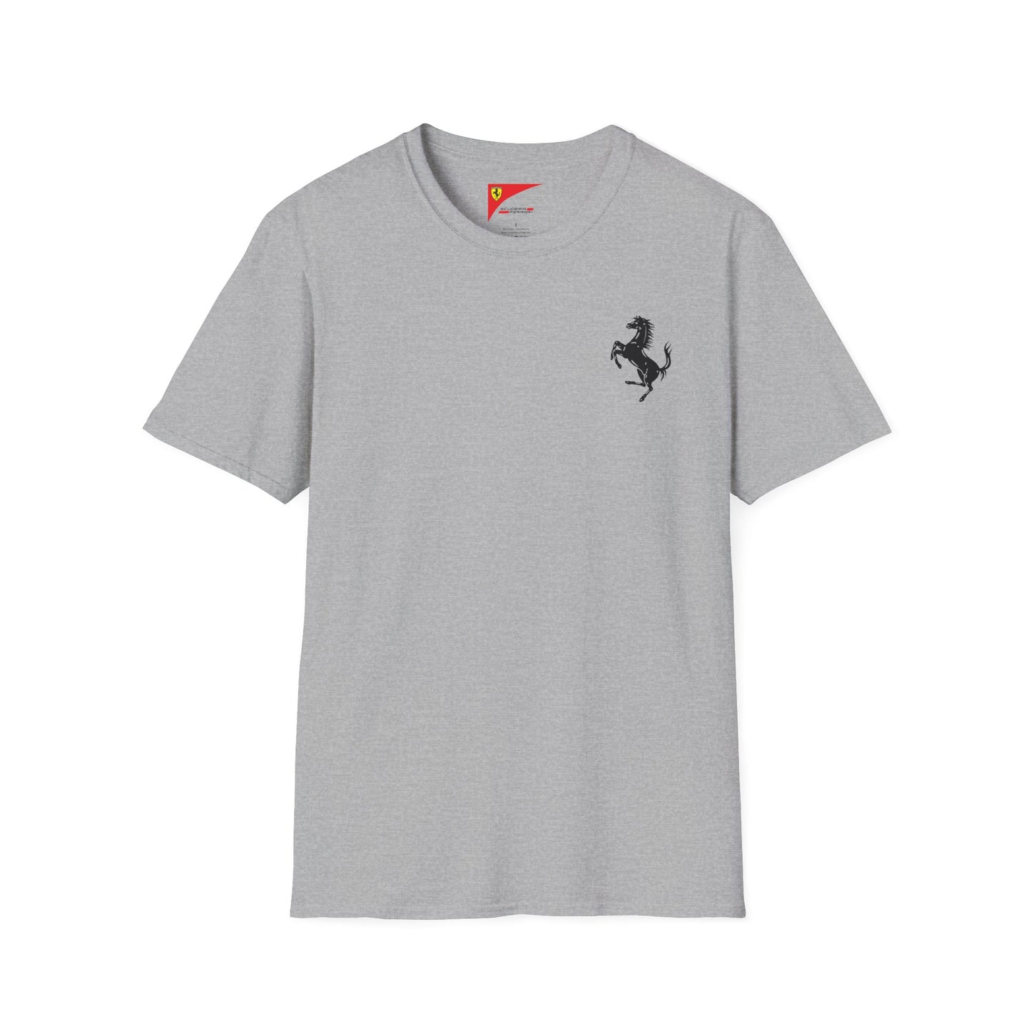 Ferrari Unisex Soft-Style T-Shirt - Prancing Horse & Scuderia Ferrari Logo