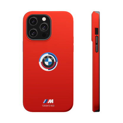 BMW G8X Toronto Red iPhone MagSafe Tough Case - 50 Jahre Logo and M Piping