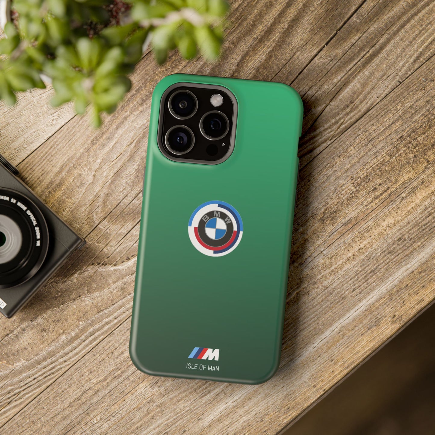 BMW G8X Isle of Man Green iPhone MagSafe Tough Case - 50 Jahre Logo and M Piping