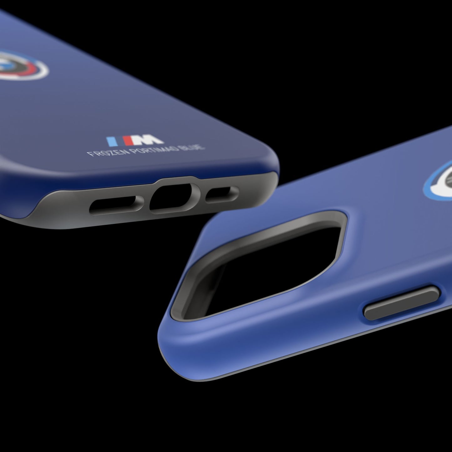 BMW G8X Frozen Portimao Blue iPhone MagSafe Tough Case - 50 Jahre Logo and M Piping