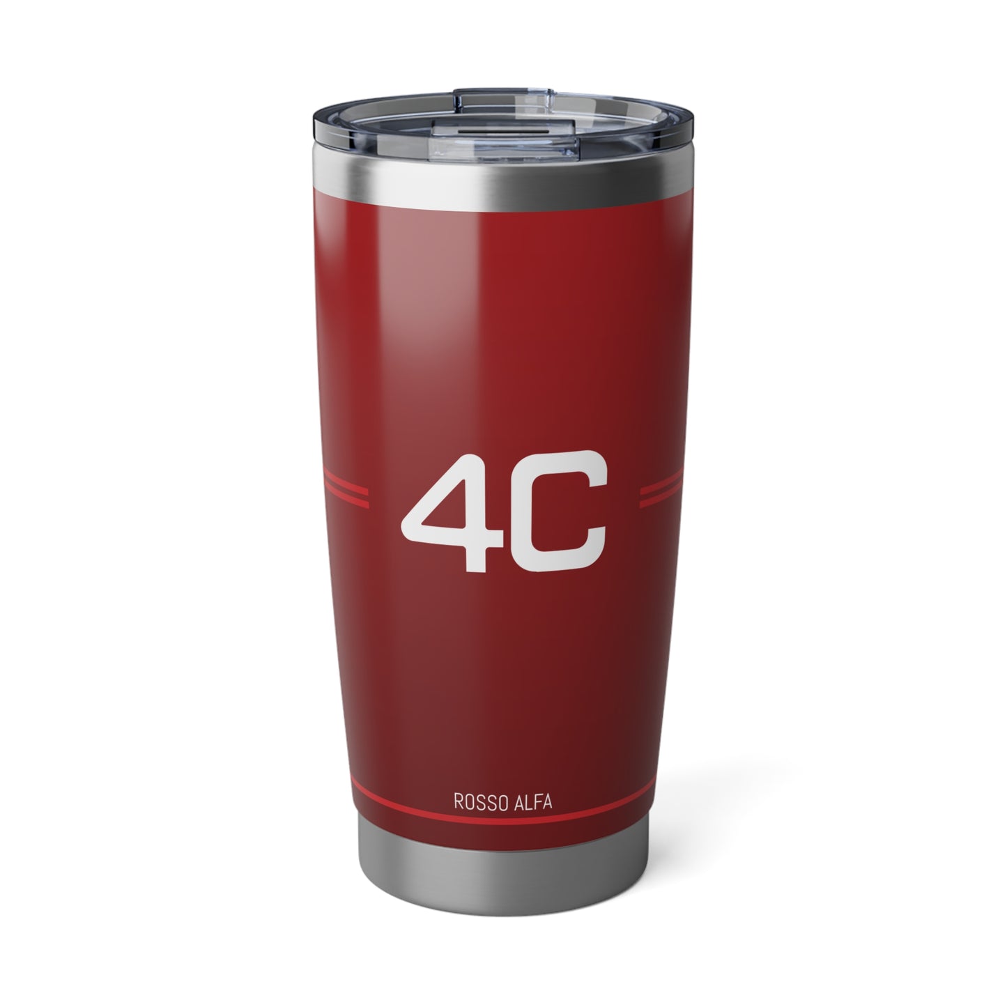 Alfa Romeo 4C Tumbler - 20oz Insulated Travel Mug, Rosso Alfa - Ideal for Racing Enthusiasts