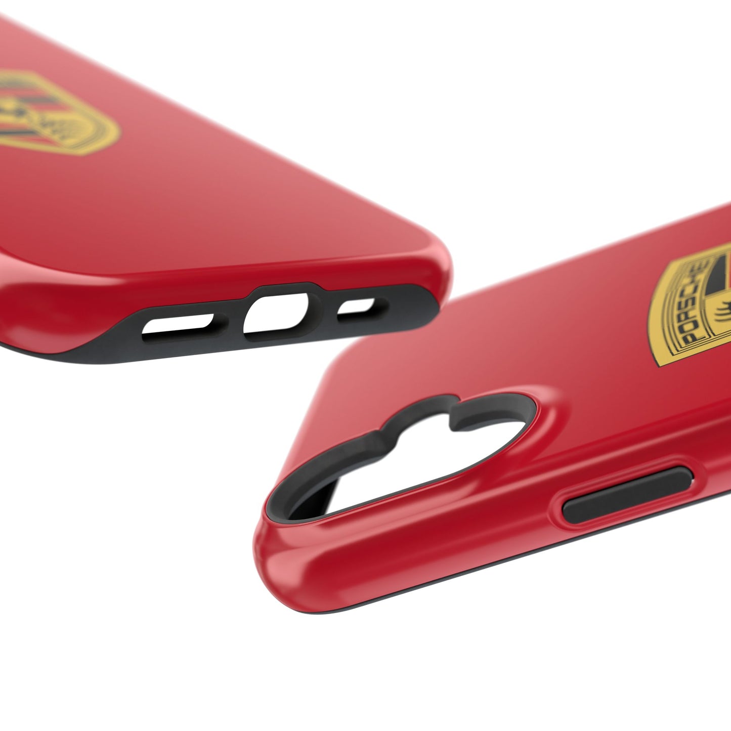 iPhone MagSafe Tough Case - Porsche Crest - Dark Red Gloss/Matte - iPhone 14-16 Pro Max