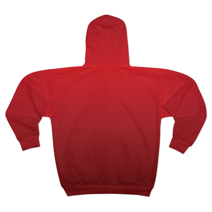 Alfa Romeo Rosso Etna Red Zip Hoodie - Biscione Snake & Cross Boldness - Made in the USA