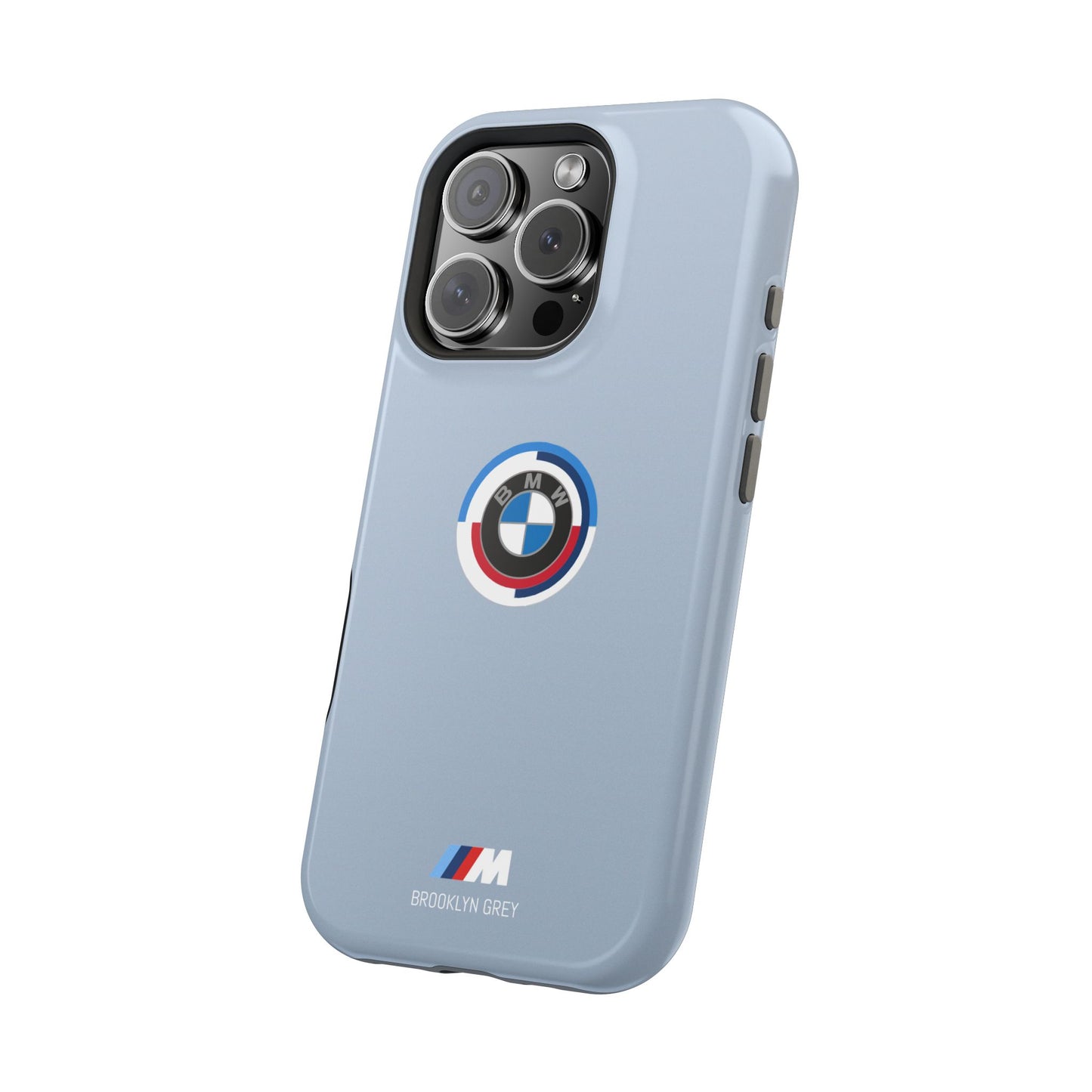 BMW G8X Brooklyn Grey iPhone MagSafe Tough Case - 50 Jahre Logo and M Piping