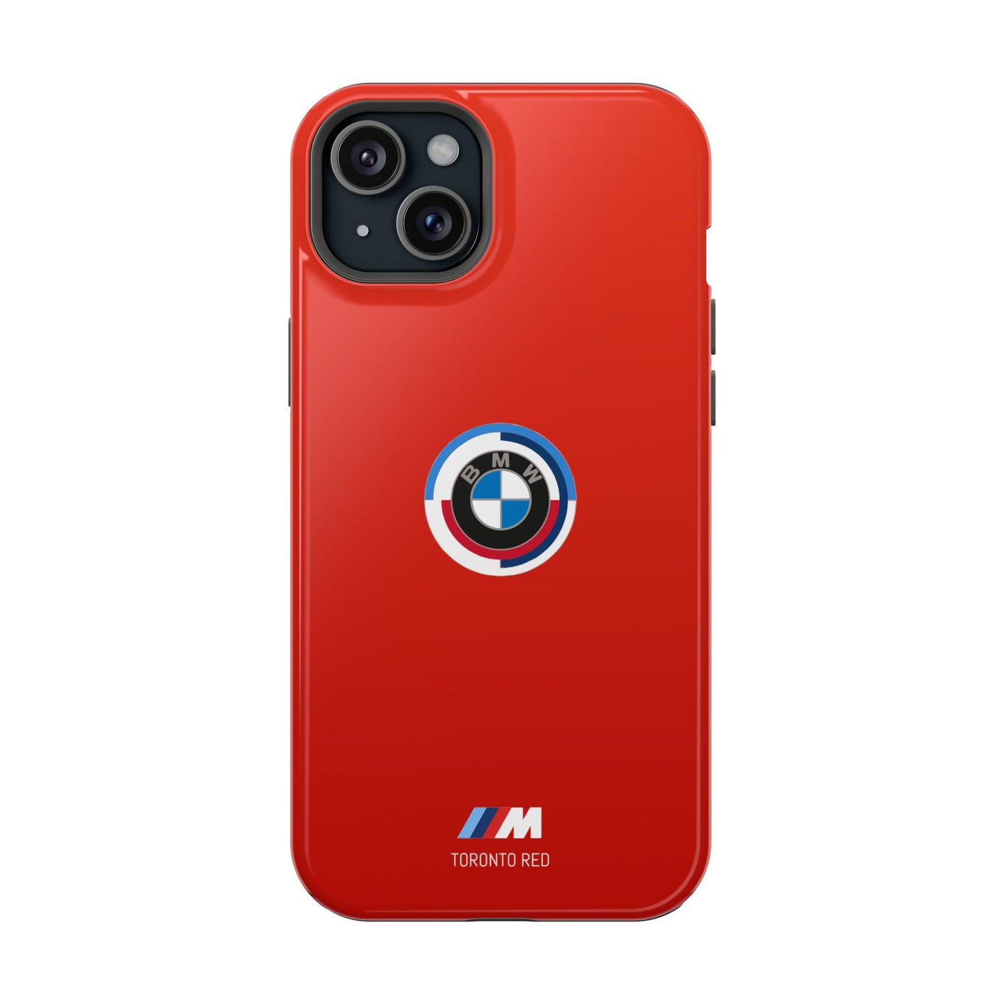 BMW G8X Toronto Red iPhone MagSafe Tough Case - 50 Jahre Logo and M Piping