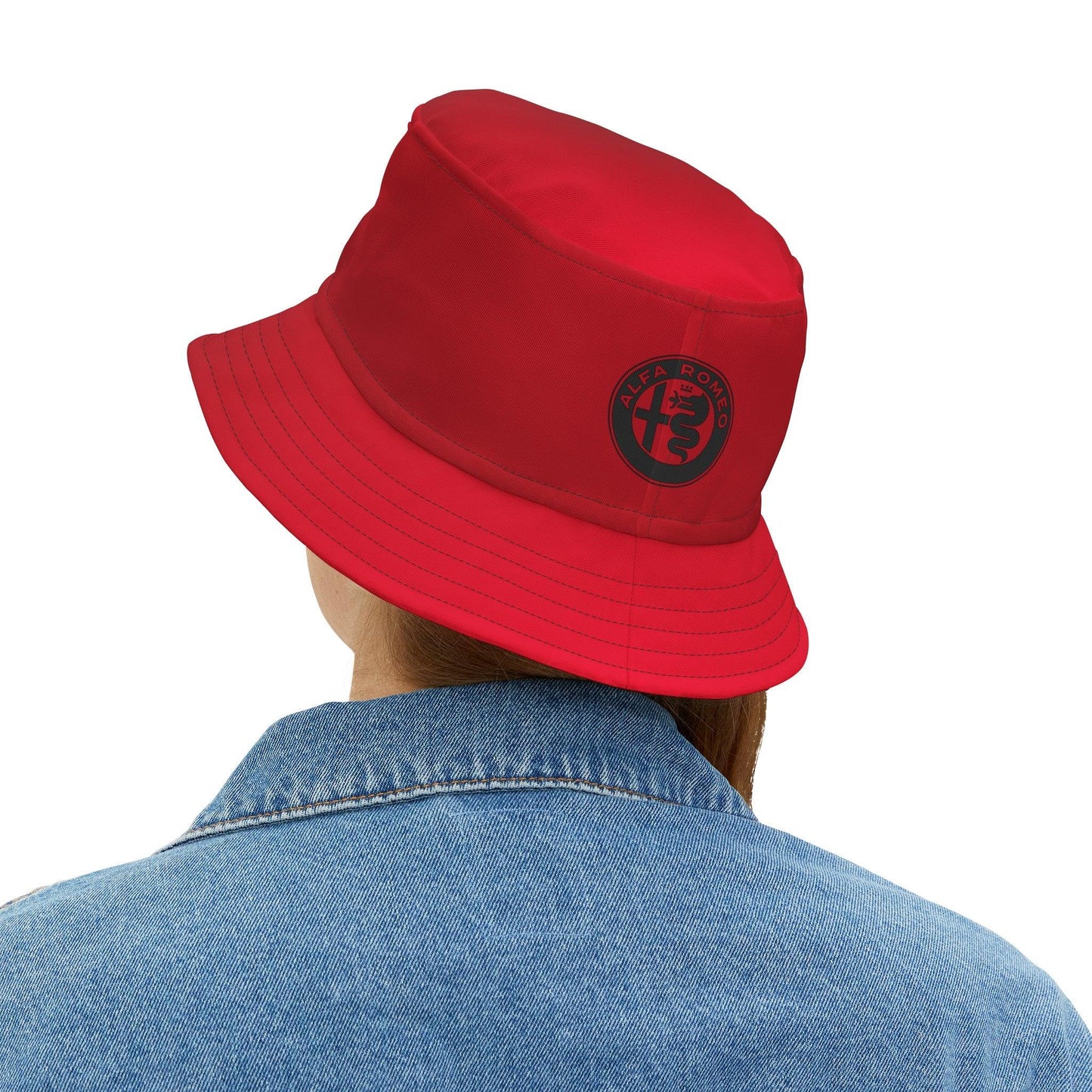 Alfa Romeo 4C Bucket Hat - Rosso Competizione Red, Made in USA - AI Print Spot