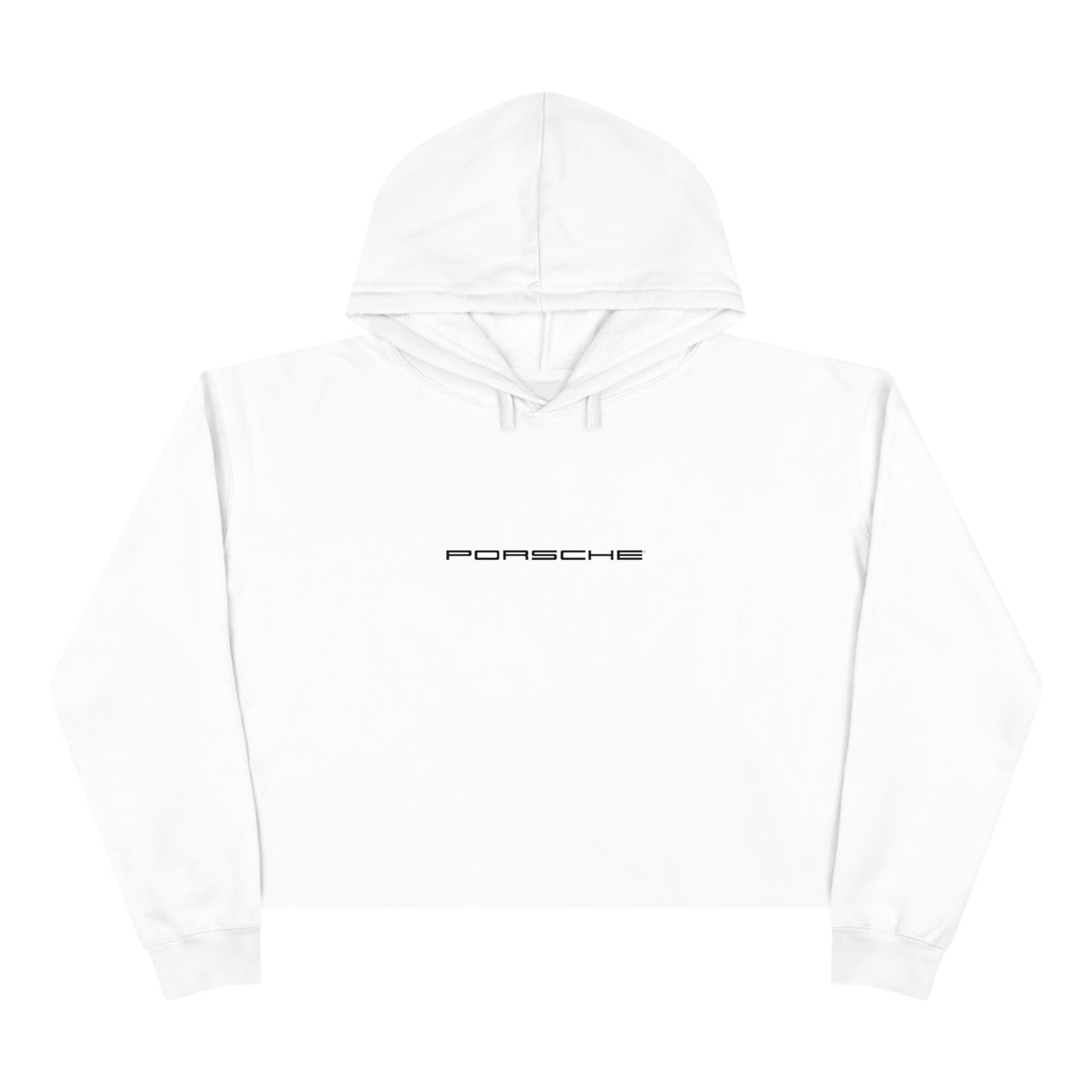 Porsche Crest Crop Hoodie for Women by Lane Seven - Pullover - Black, White or Pink - Ultra Tight-Knit Fleece - Comfy Soft 85/15 Cotton-Poly