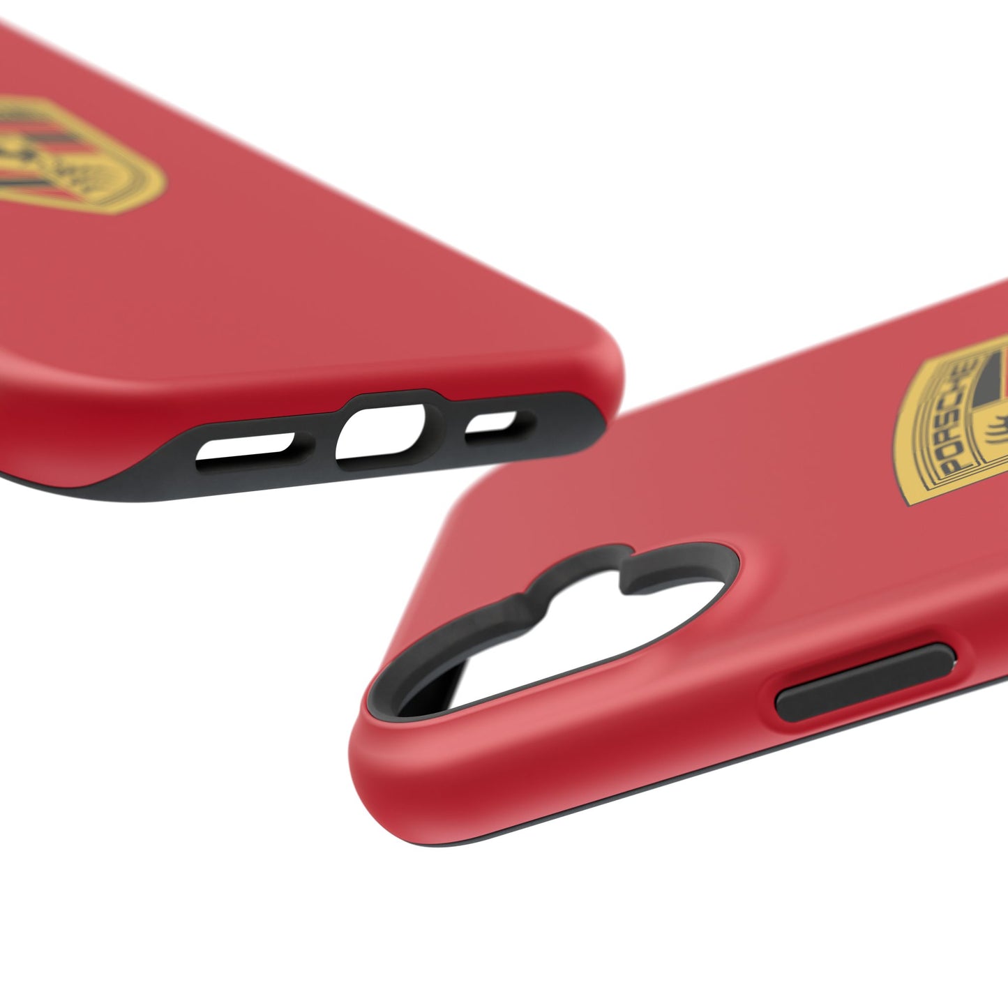 iPhone MagSafe Tough Case - Porsche Crest - Dark Red Gloss/Matte - iPhone 14-16 Pro Max