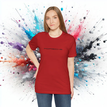 Porsche inspiriertes Logo Bella+Canvas Kurzarm-T-Shirt – 16 Farben – ethisches Unisex-Baumwoll-T-Shirt – hergestellt in den USA