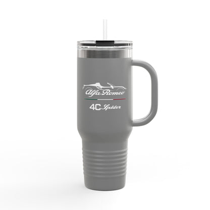 Alfa Romeo 4C Spider 40oz Insulated Travel Mug with Dual-Script Design