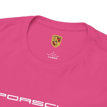 Porsche Unisex Heavy Cotton Tee - Casual Automotive Summer Style Shirt - 13 Colors