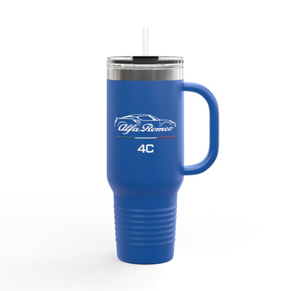 Alfa Romeo 4C Coupe 40oz Insulated Travel Mug with Dual-Script Design