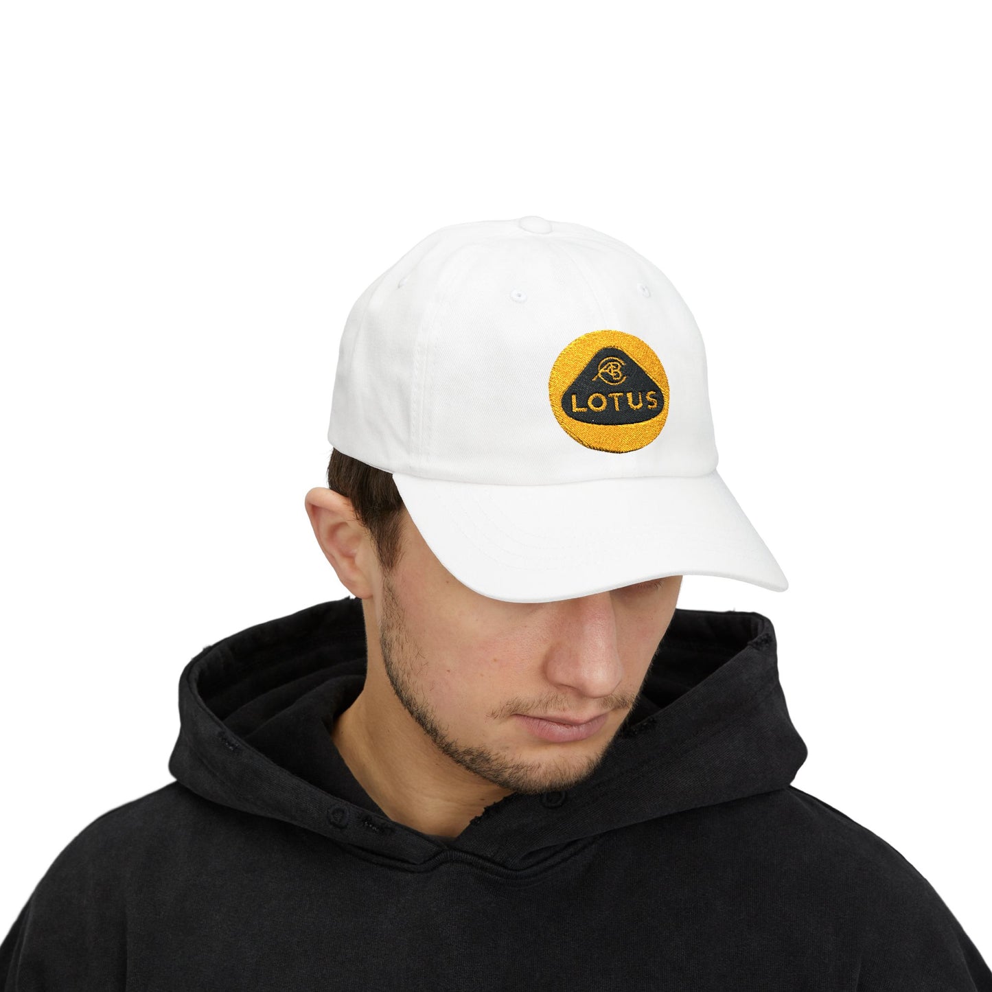 Classic Dad Cap with Lotus Logo Roundel Embroidered in 100% Cotton