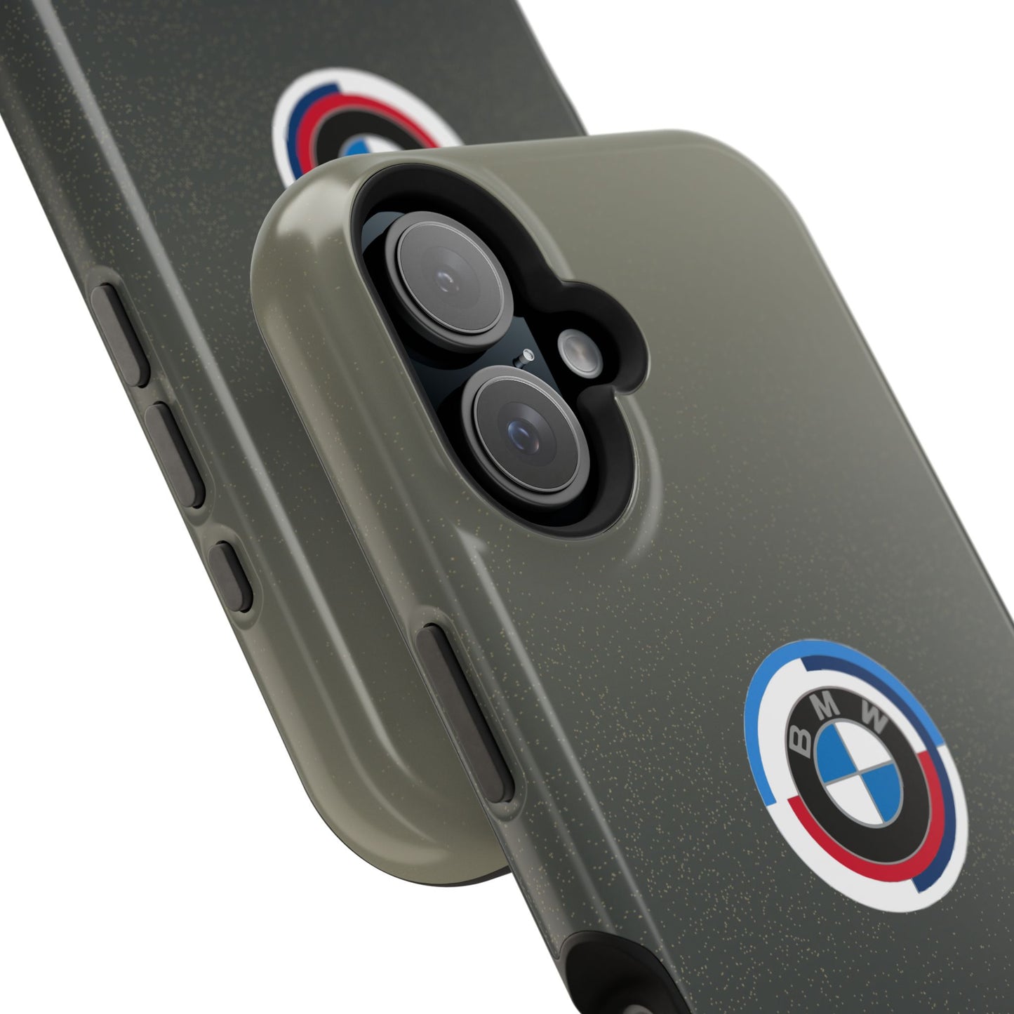 BMW G8X Dravit Grey With Gold Flecks iPhone MagSafe Tough Case - 50 Jahre Logo and M Piping