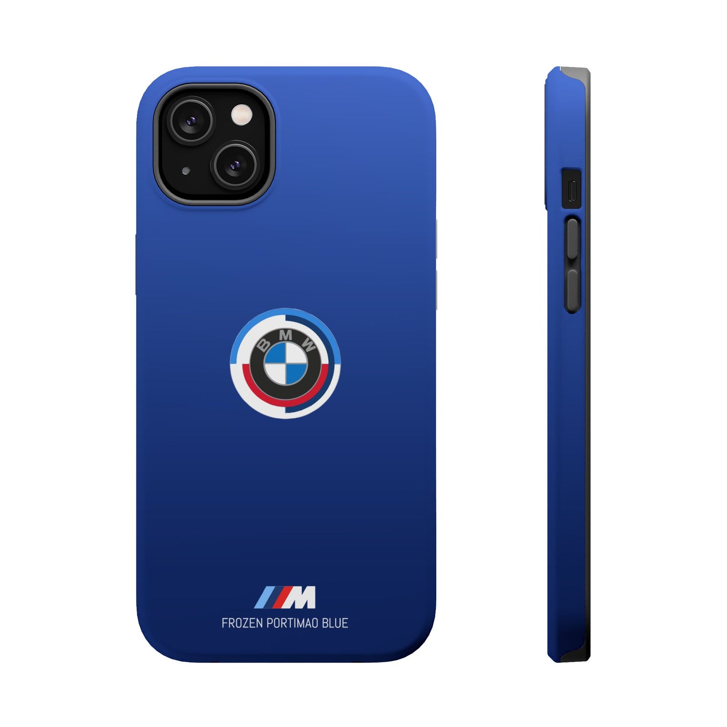 BMW G8X Frozen Portimao Blue iPhone MagSafe Tough Case - 50 Jahre Logo and M Piping