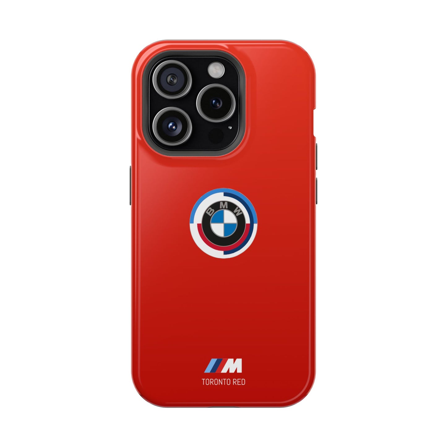 BMW G8X Toronto Red iPhone MagSafe Tough Case - 50 Jahre Logo and M Piping