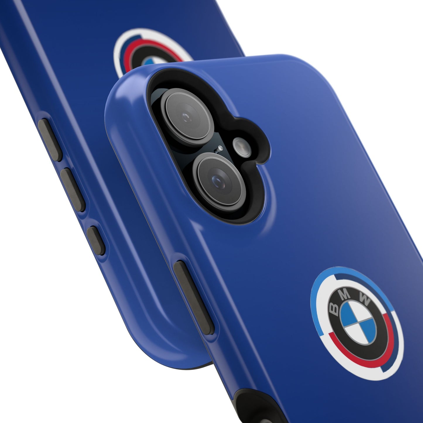 BMW G8X Frozen Portimao Blue iPhone MagSafe Tough Case - 50 Jahre Logo and M Piping