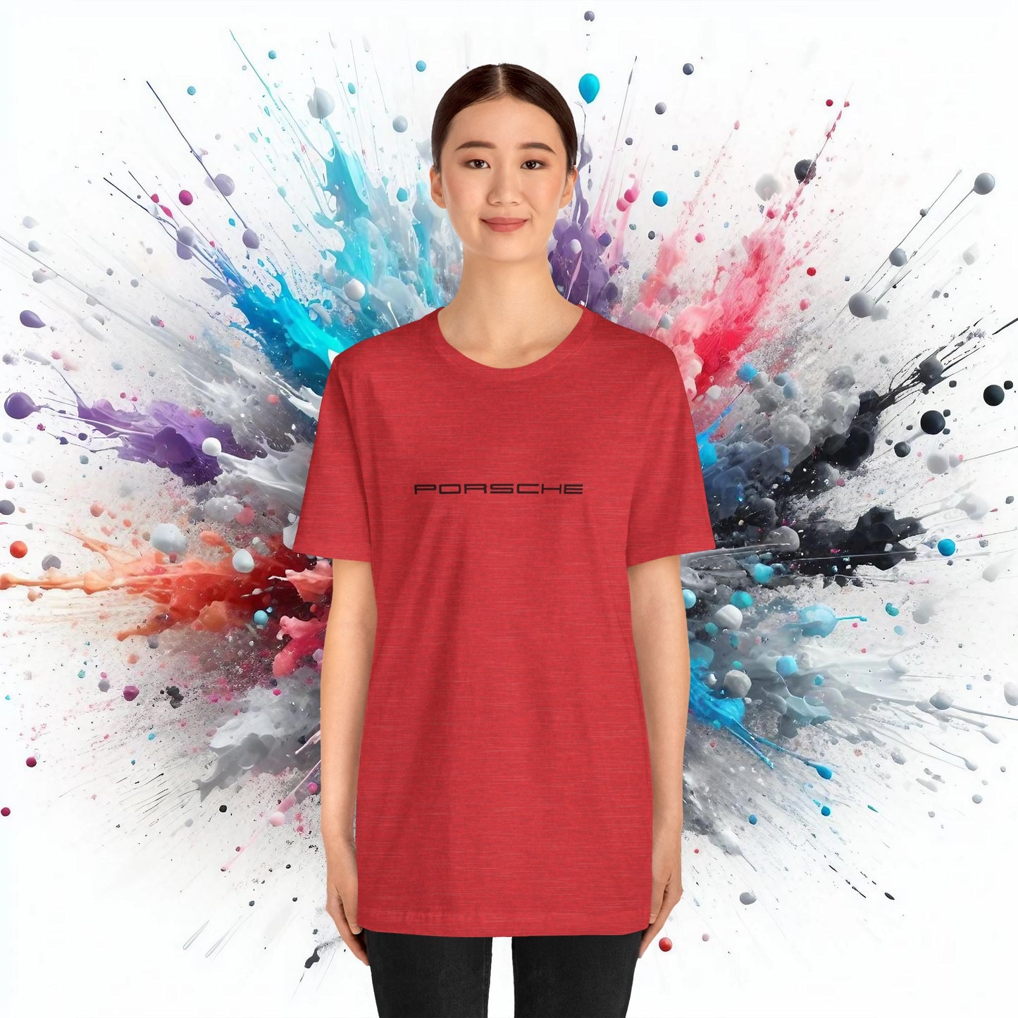 Porsche inspiriertes Logo Bella+Canvas Kurzarm-T-Shirt – 16 Farben – ethisches Unisex-Baumwoll-T-Shirt – hergestellt in den USA