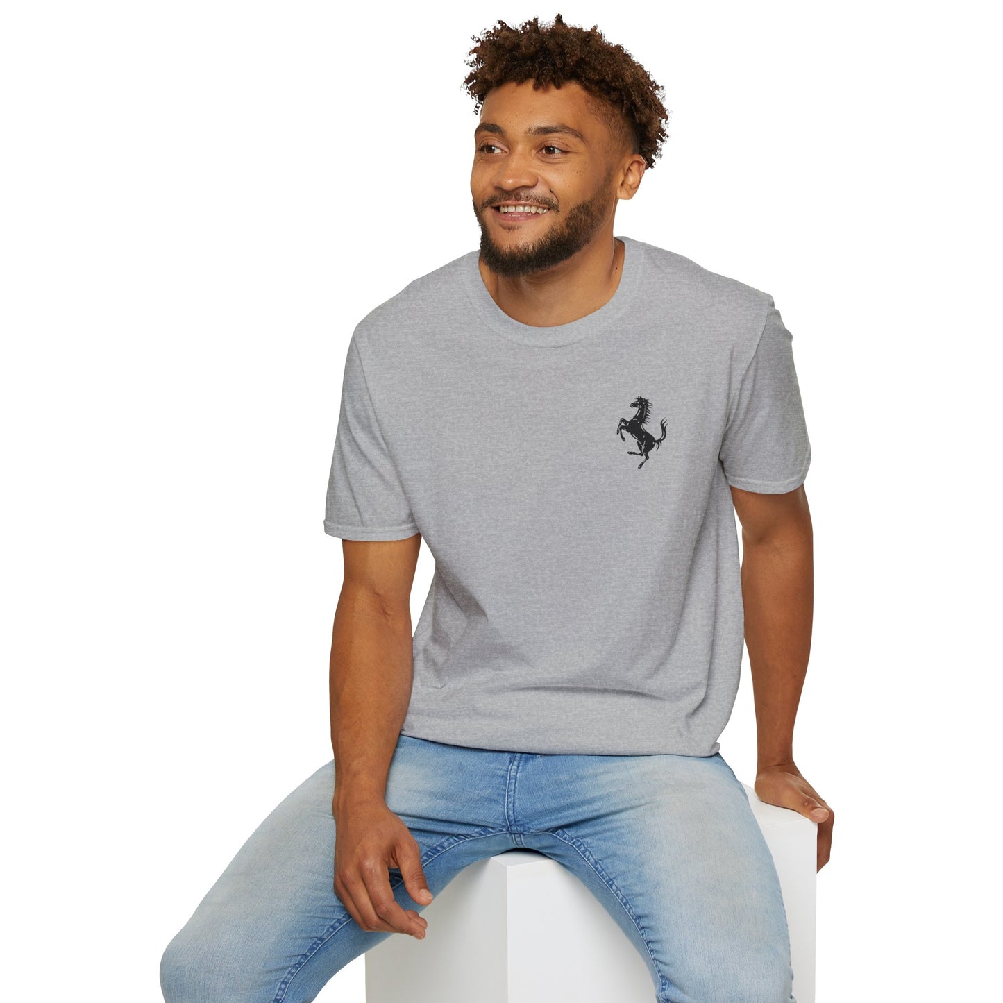 Ferrari Unisex Soft-Style T-Shirt - Prancing Horse & Scuderia Ferrari Logo