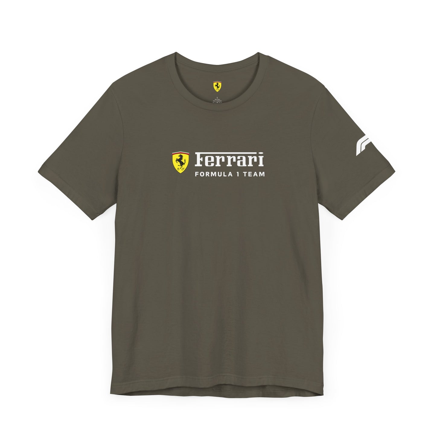 Ferrari Unisex Bella+Canva Ultra Soft Tee - Estilo cómodo - Scuderia y equipo de Fórmula 1 - Regalo para los entusiastas del automóvil - Car Show Gear