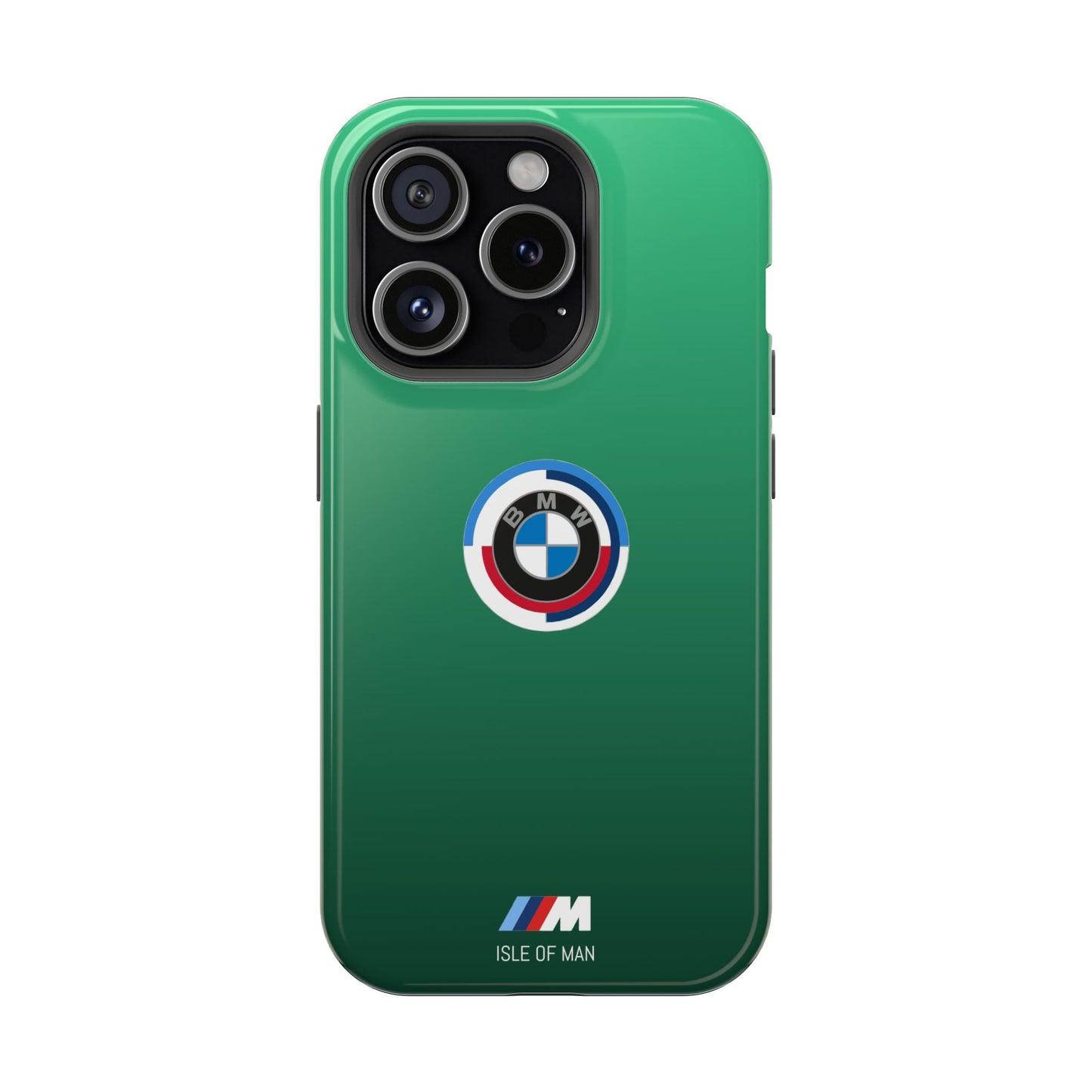 BMW G8X Isle of Man Green iPhone MagSafe Tough Case - 50 Jahre Logo and M Piping