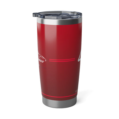 Alfa Romeo 4C Tumbler - 20oz Insulated Travel Mug, Rosso Competizione - Ideal for Racing Enthusiasts