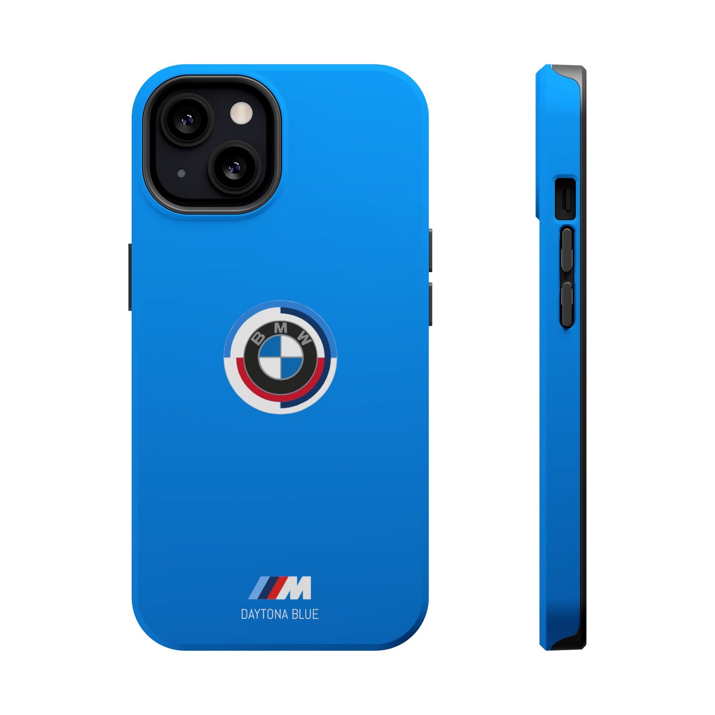 BMW G8X Daytona Blue iPhone MagSafe Tough Case - 50 Jahre Logo and M Piping