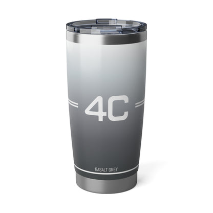 Alfa Romeo 4C Tumbler - 20oz Insulated Travel Mug, Basalt Grey - Ideal for Racing Enthusiasts