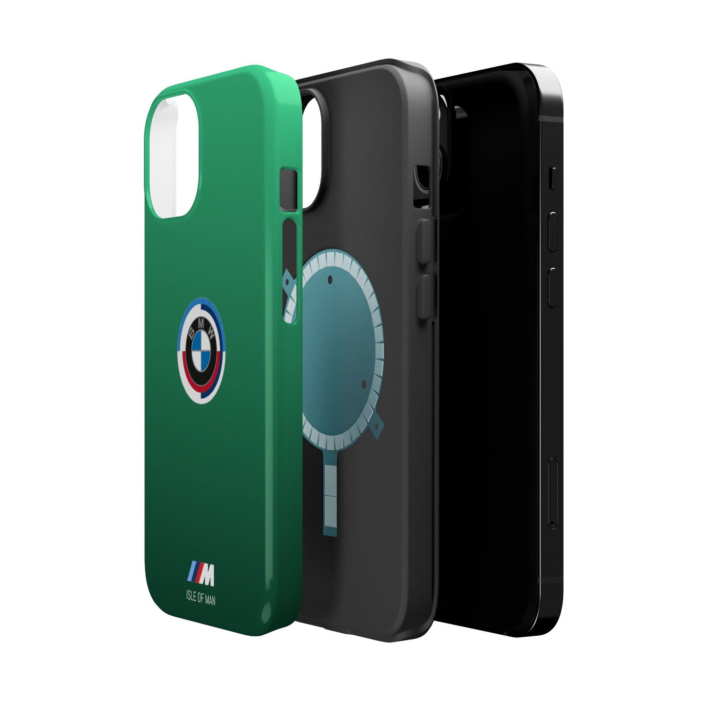 BMW G8X Isle of Man Green iPhone MagSafe Tough Case - 50 Jahre Logo and M Piping