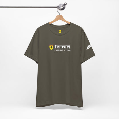 Ferrari Unisex Bella+Canva Ultra Soft Tee  - Comfortable Style - Scuderia and Formula 1 Team - Gift for the Car Enthusiast - Car Show Gear