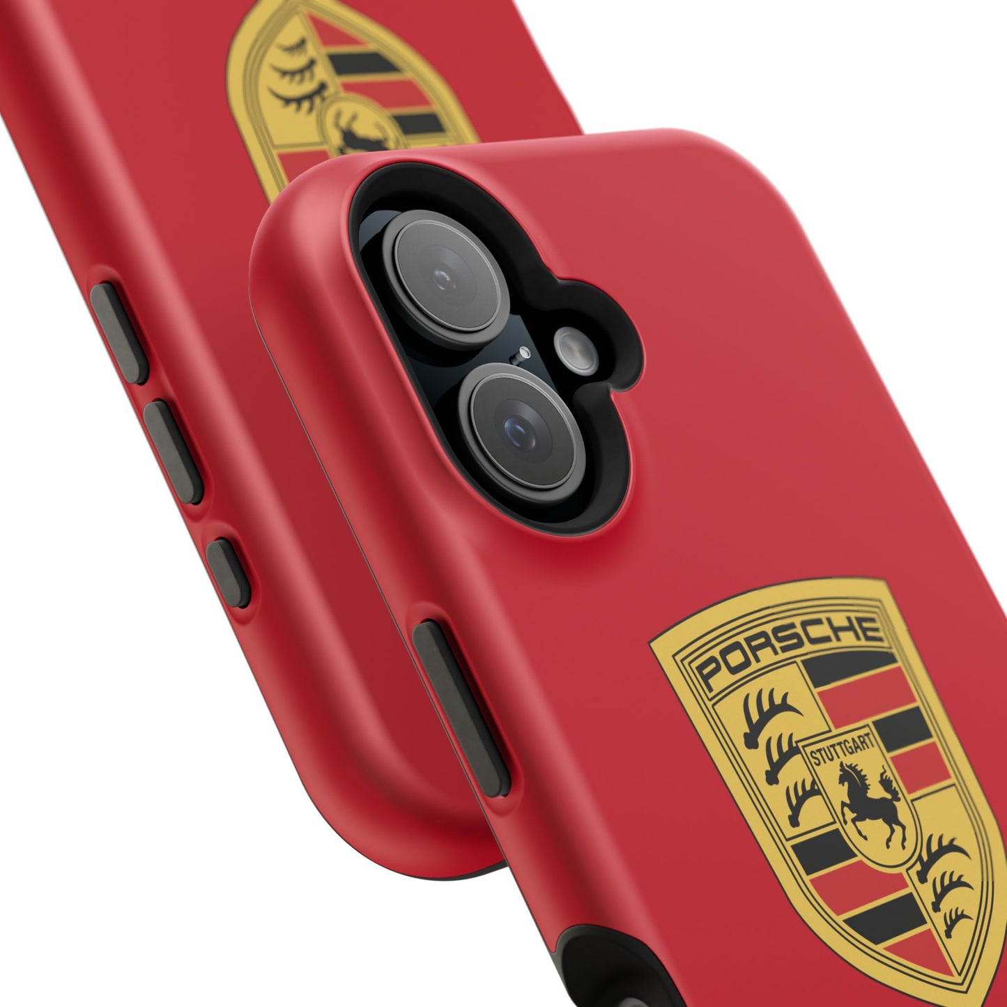 iPhone MagSafe Tough Case - Porsche Crest - Dark Red Gloss/Matte - iPhone 14-16 Pro Max