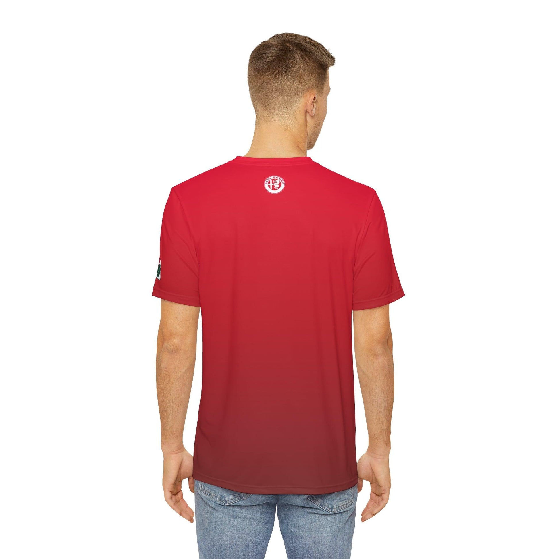 Alfa Romeo Performance Men's Tee - Rosso Competizione, Moisture-Wicking, Made in USA - Alfa Romeo Enthusiasts - Quadrifoglio Style - AI Print Spot